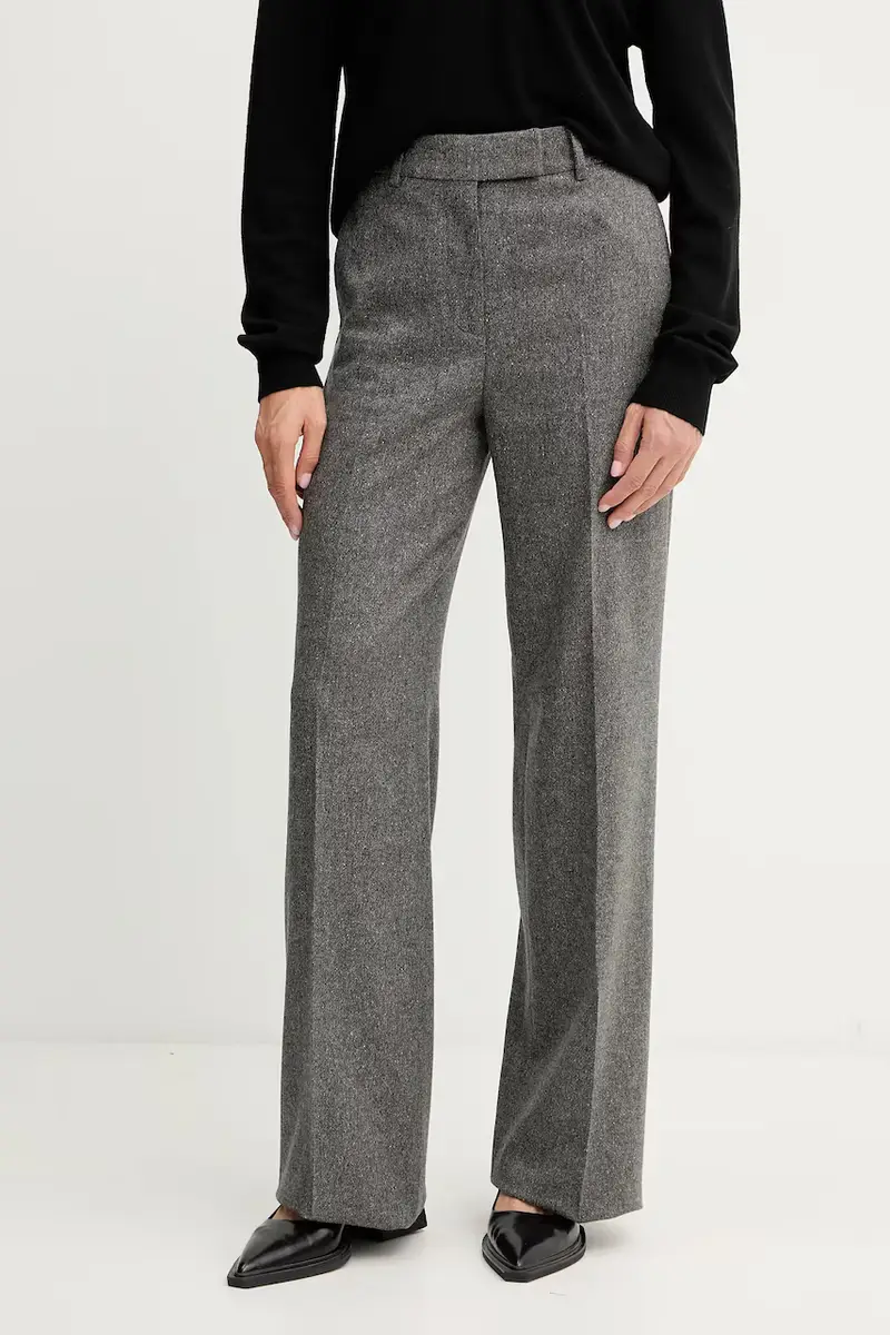 pantaloni con lana colore grigio B081 3080