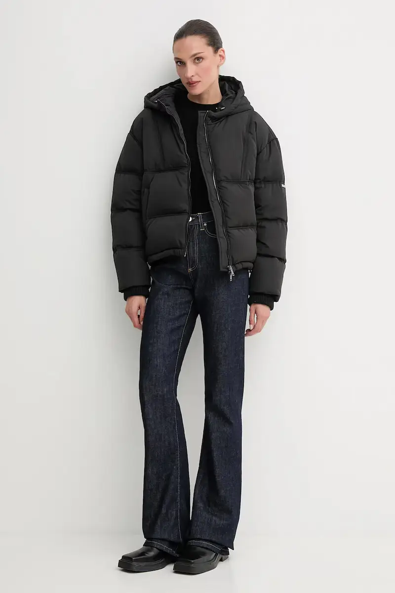 piumino colore nero J031 6403 miniatura 2