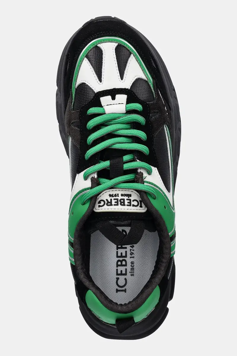 sneakers in pelle ICB-One colore verde IU17060T miniatura 4