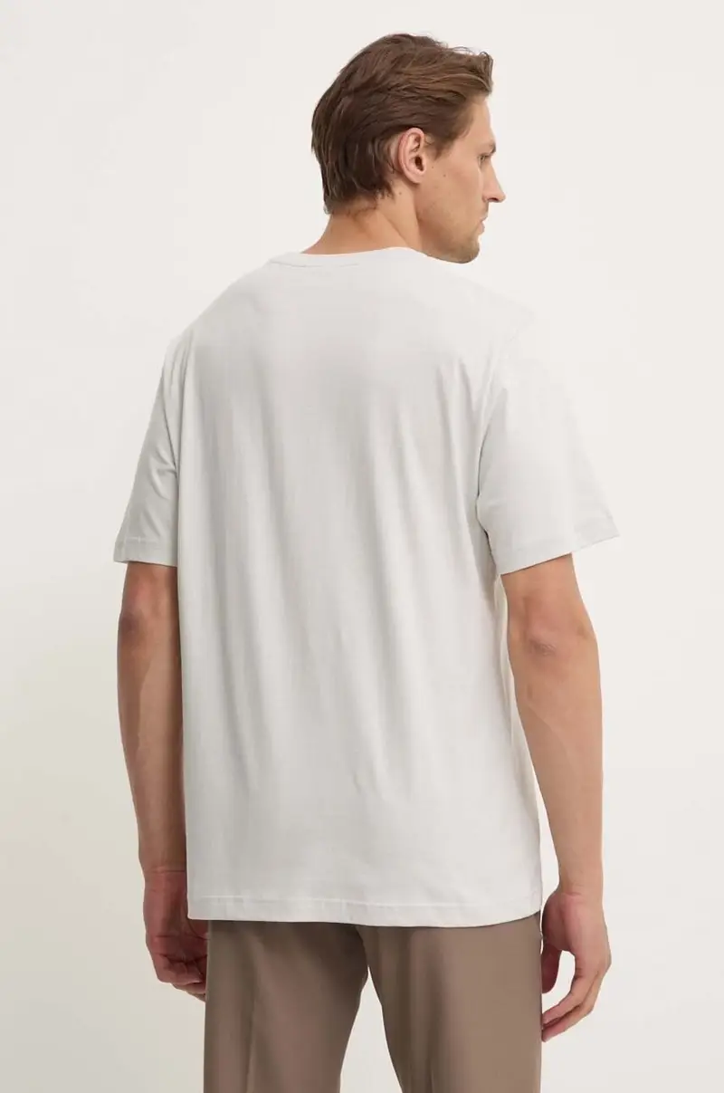 t-shirt in cotone colore grigio miniatura 3