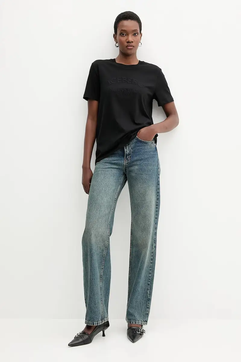 Iceberg T-shirt Donna Nero 3275769 miniatura 2