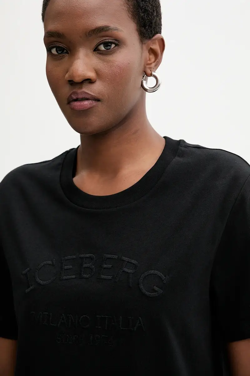 Iceberg T-shirt Donna Nero 3275769 miniatura 4