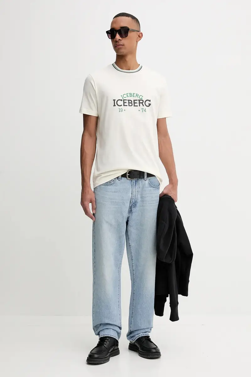 Iceberg T-shirt Uomo Beige 3242718 miniatura 2