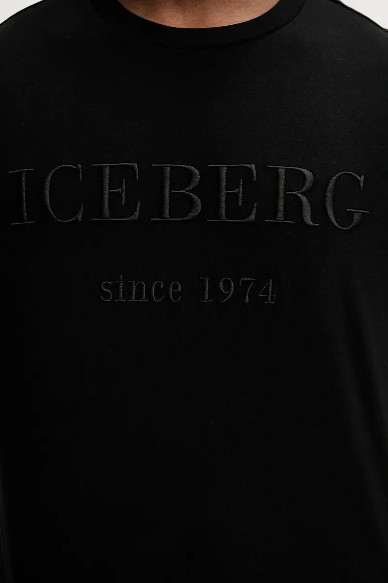 Iceberg T-shirt Uomo Nero 3275623 miniatura 5