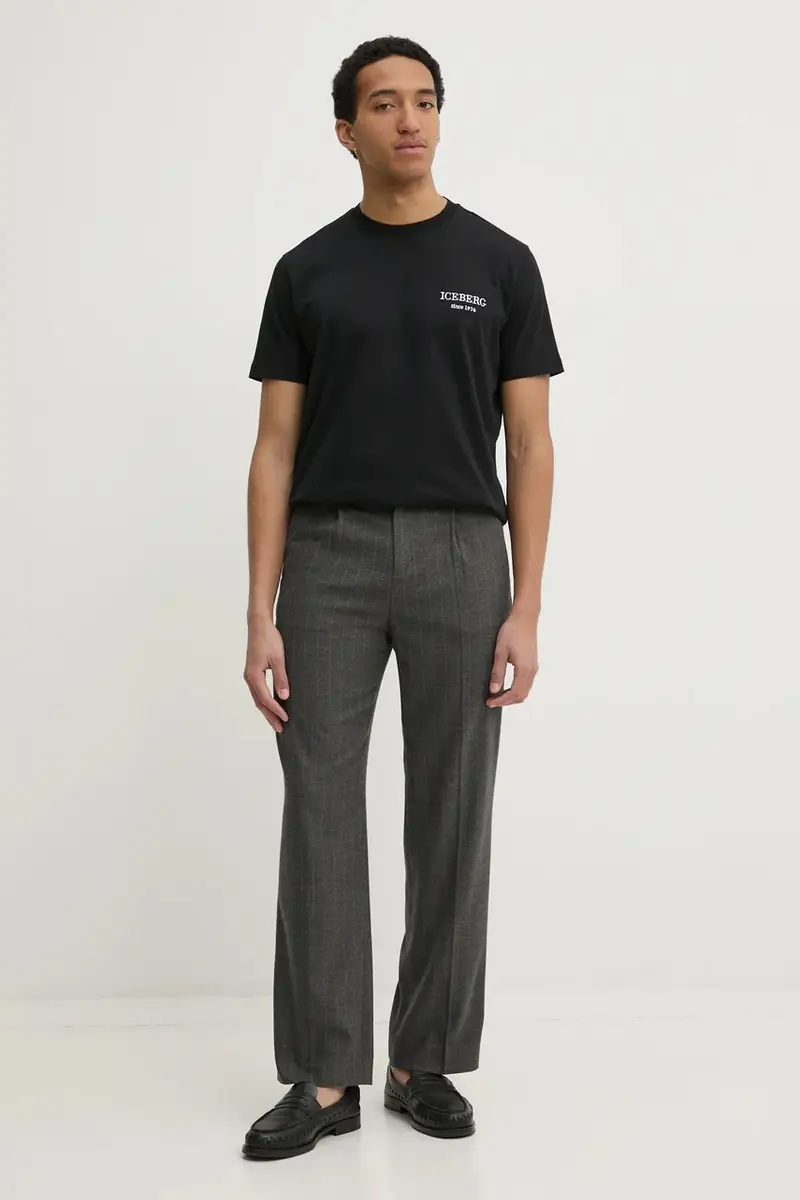 Iceberg T-shirt Uomo Nero 3275622 miniatura 2