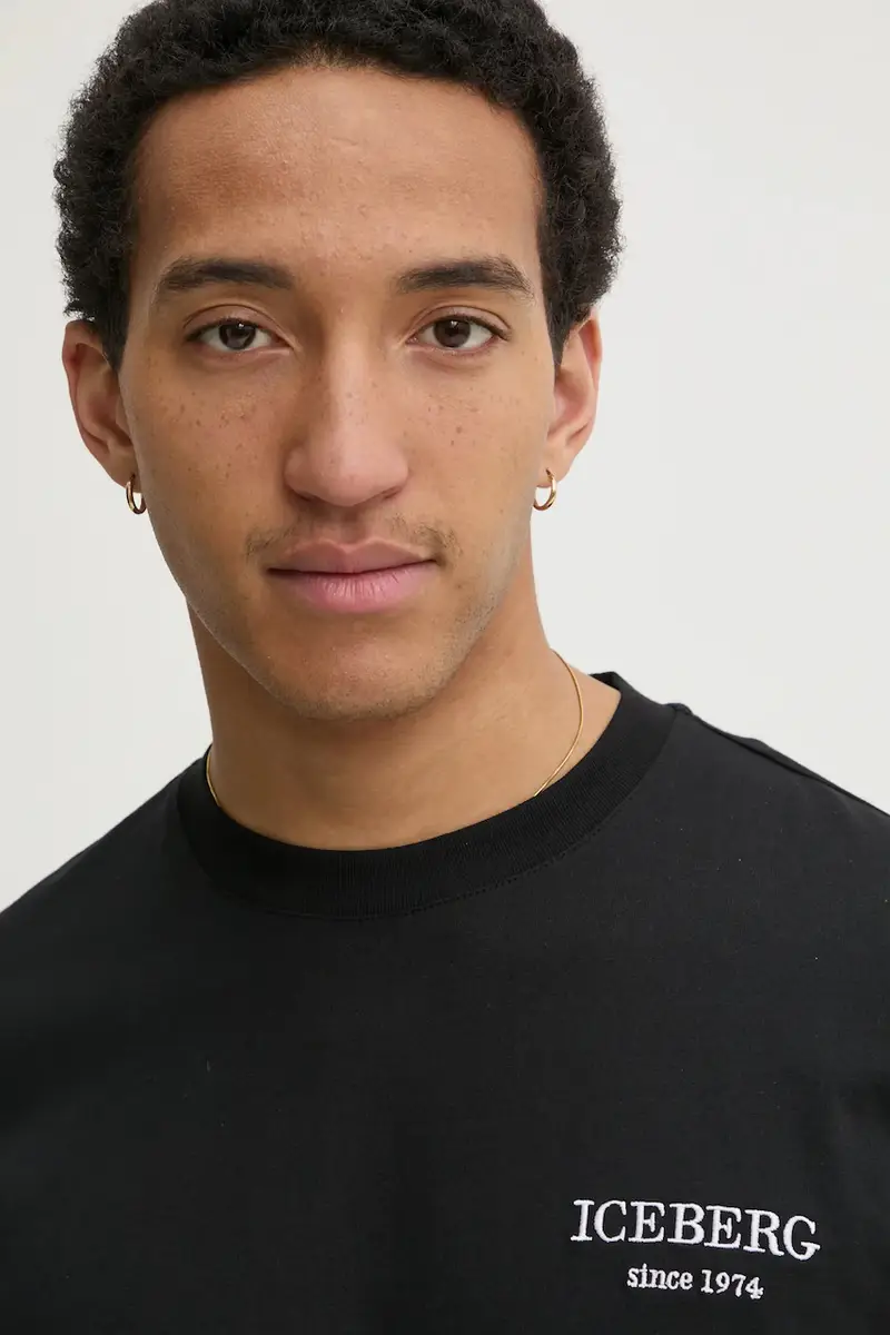 Iceberg T-shirt Uomo Nero 3275622 miniatura 4