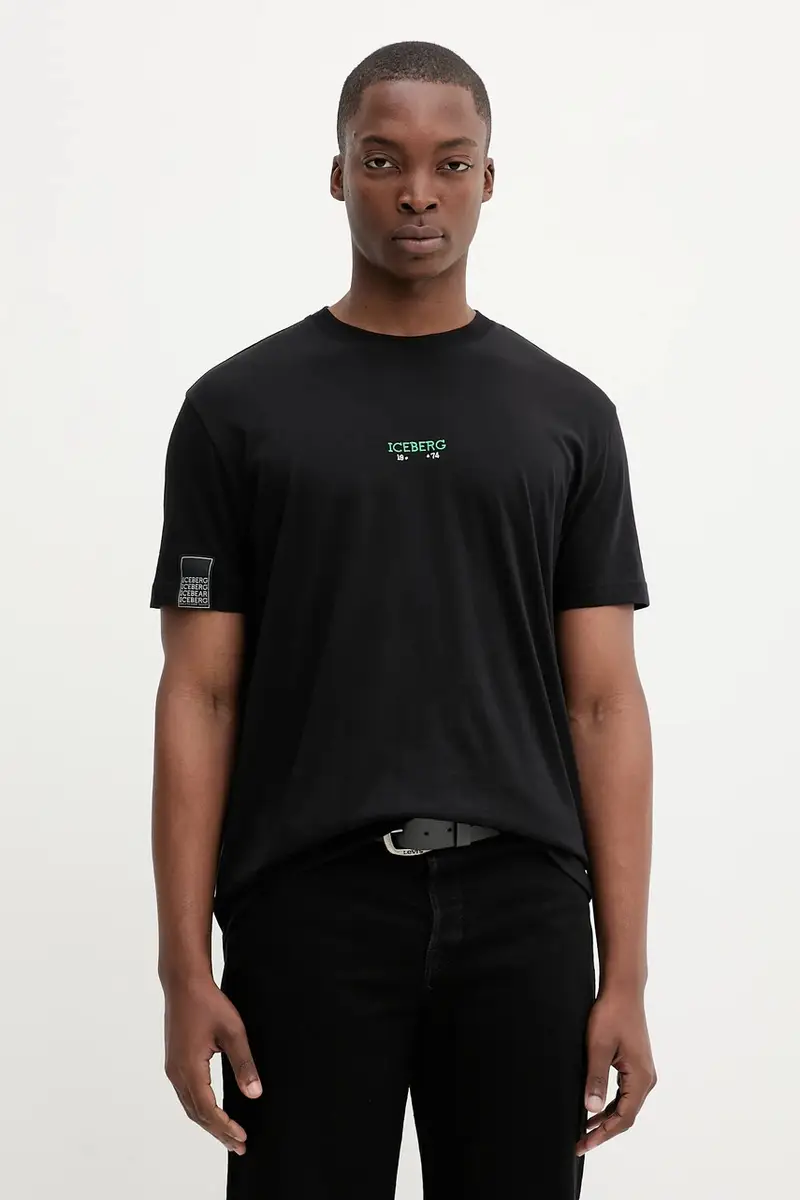 Iceberg T-shirt Uomo Nero 3275604 miniatura 3