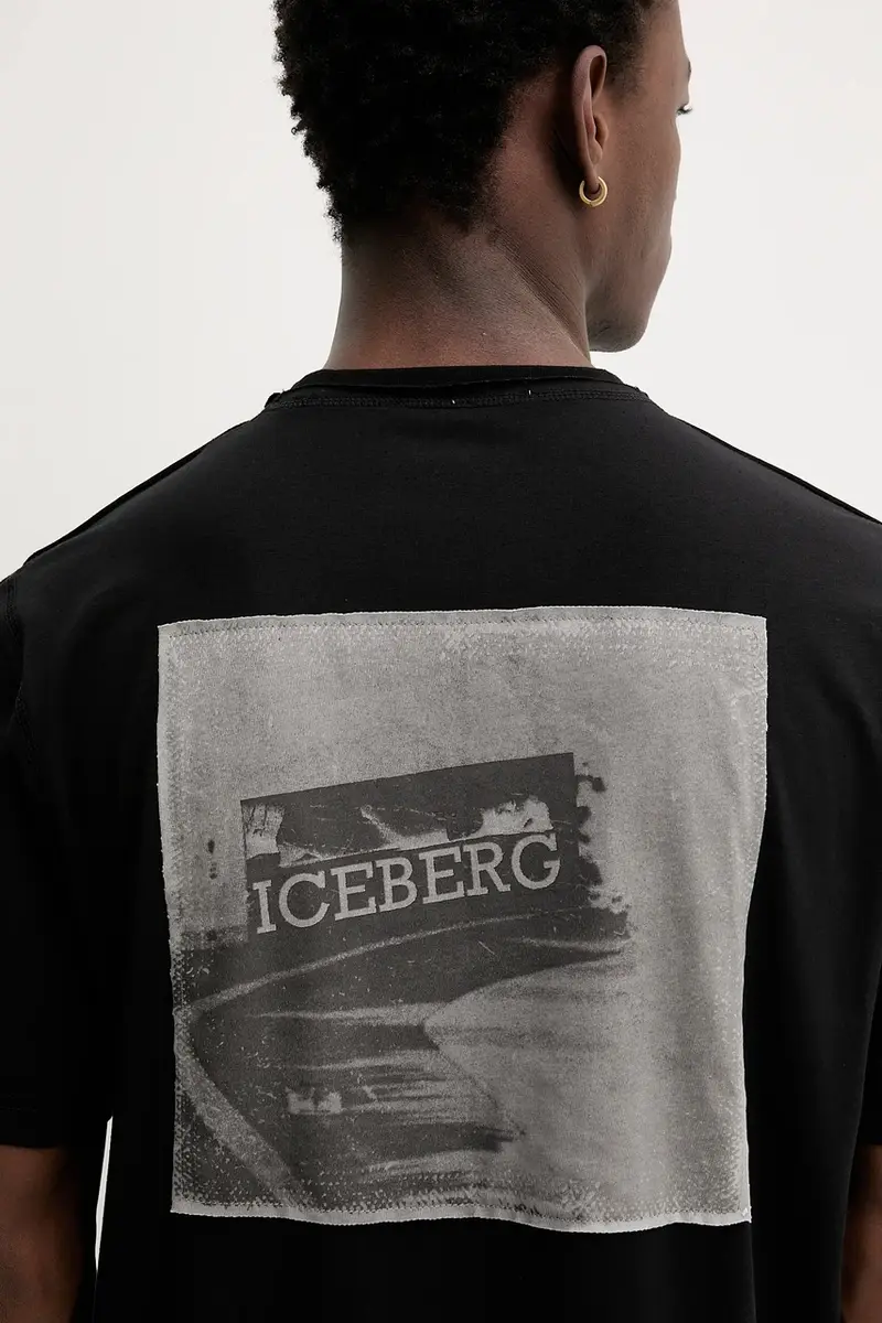 Iceberg T-shirt Uomo Nero 3776260 miniatura 5