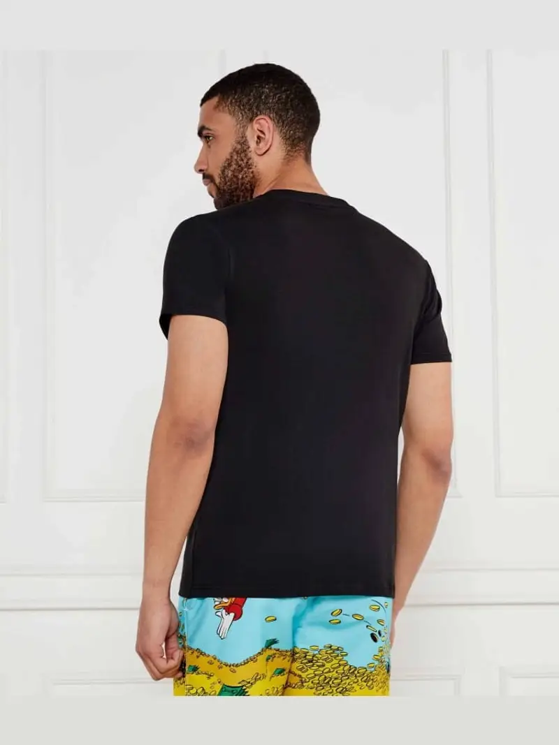 Iceberg tshirt nera uomo in cotone logo a contrasto sul davanti miniatura 2