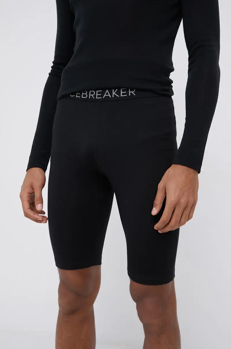 biancheria intima funzionale in lana Nero