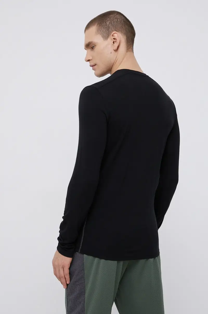 longsleeve funzionale in lana Nero miniatura 3