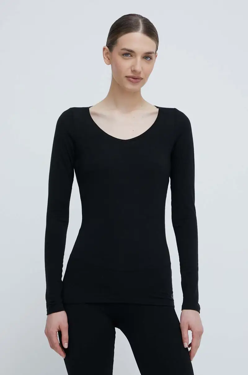 longsleeve funzionale Siren colore nero miniatura 2