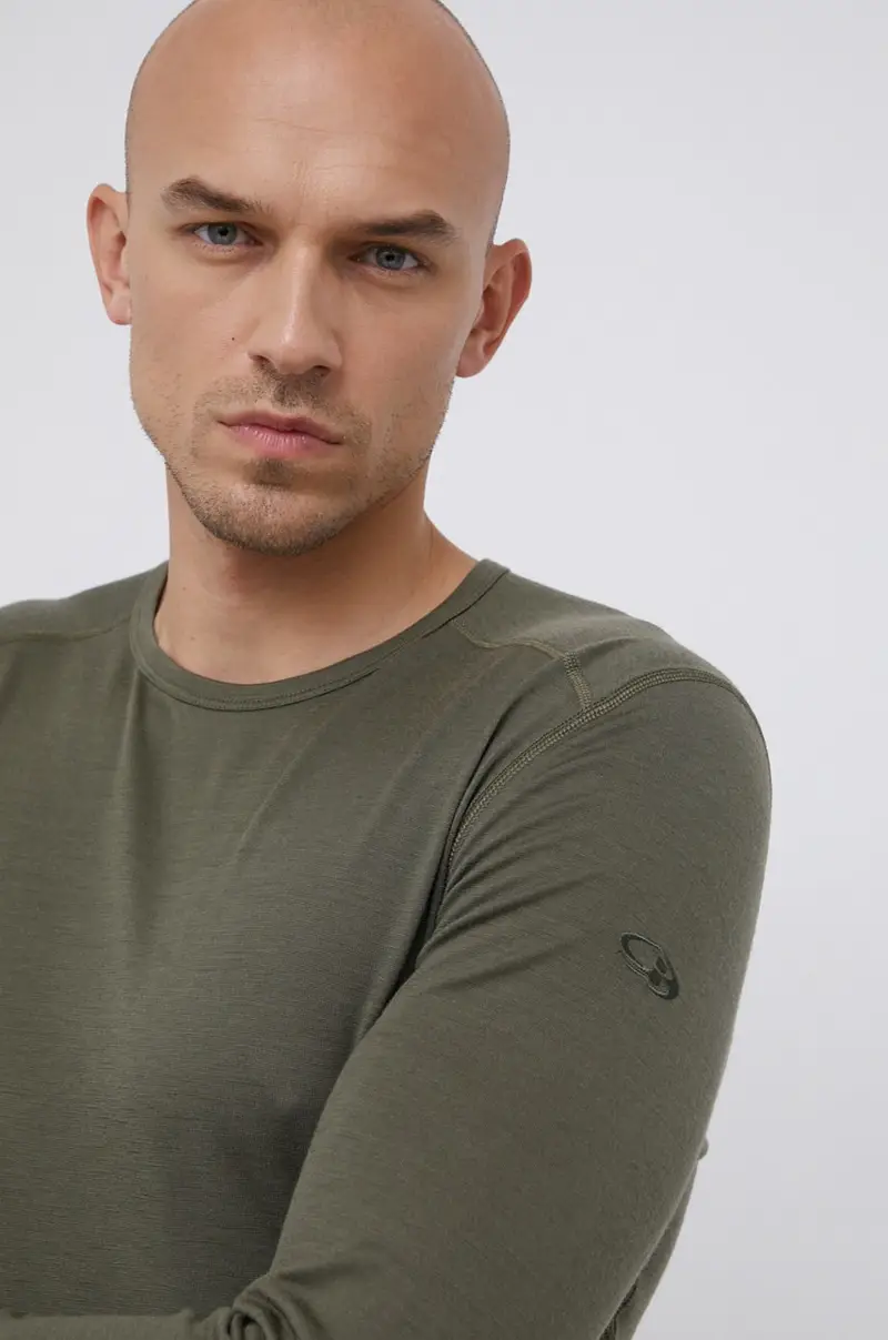 longsleeve in cotone Verde miniatura 3