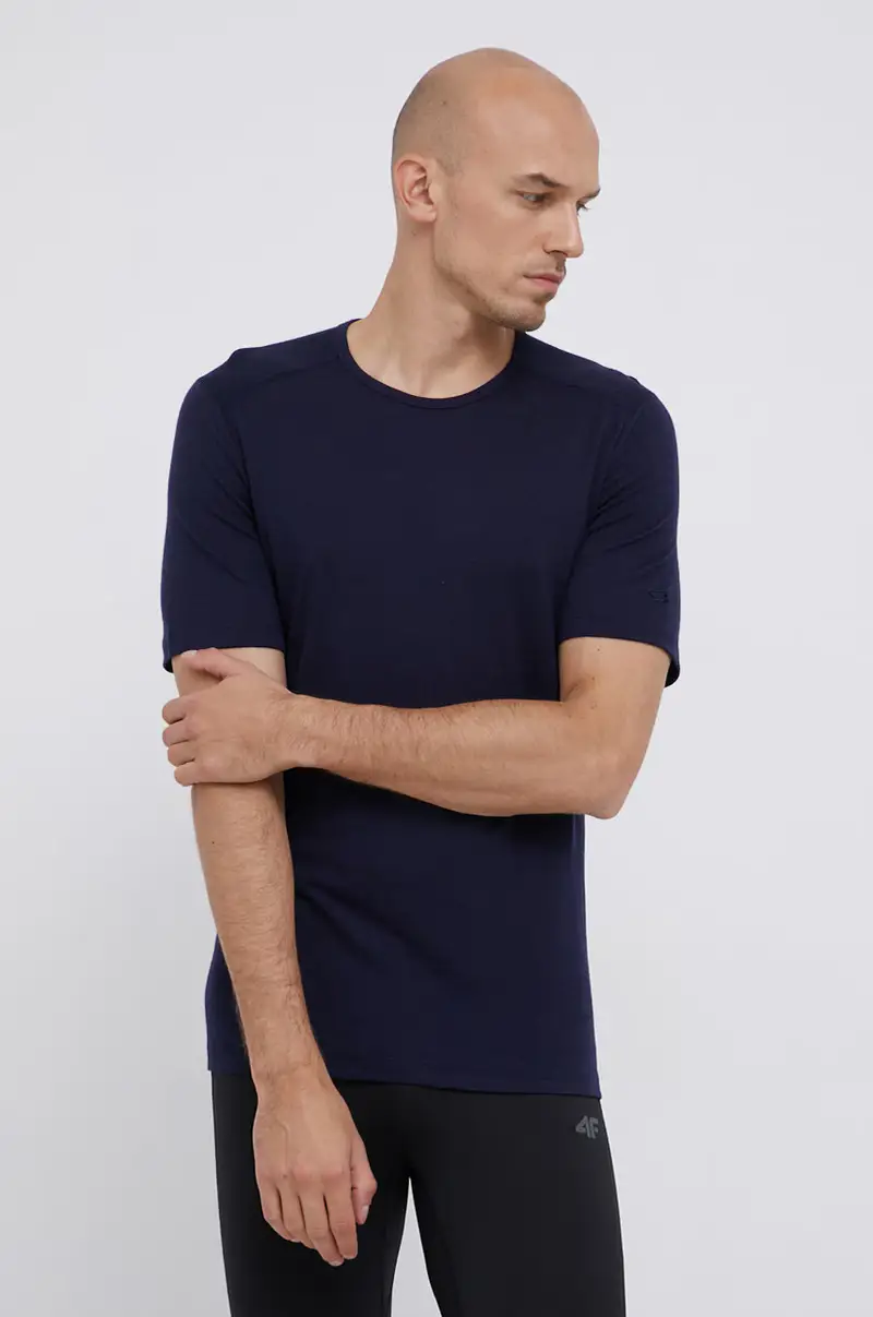 maglietta in lana Blu navy miniatura 2