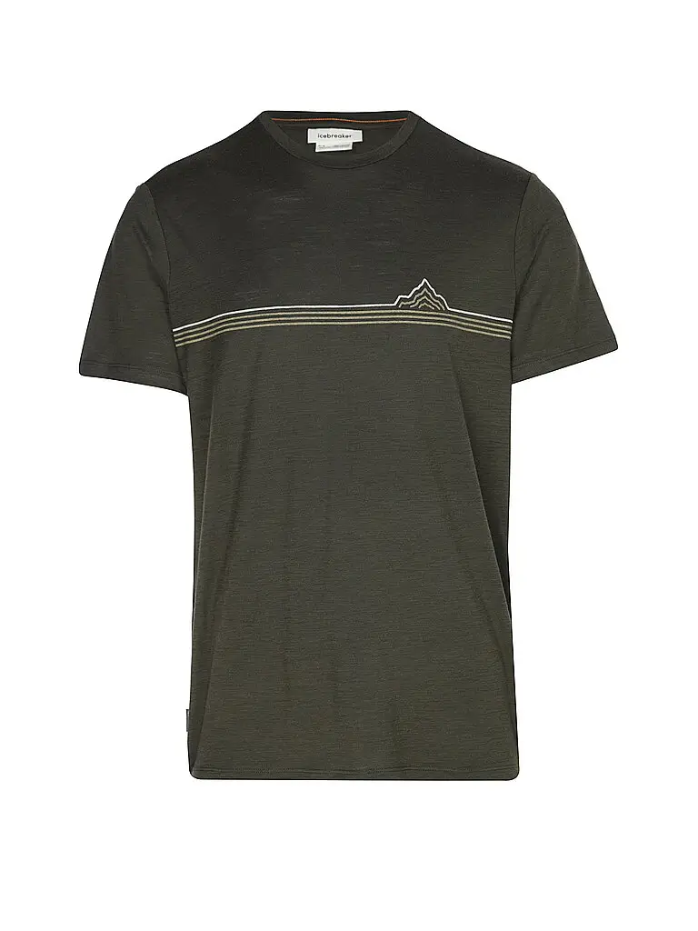 Maglietta tecnica da uomo Range Stripes 150 Tech Lite marrone | S