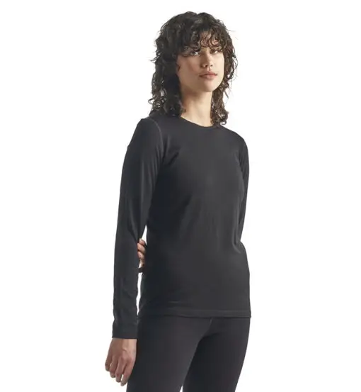 Merino 200 Oasis LS Crewe - maglietta tecnica a maniche lunghe - donna Black