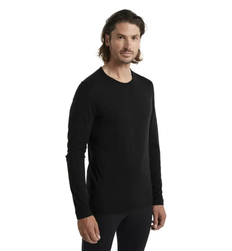 Merino 200 Oasis LS Crewe - maglietta tecnica a maniche lunghe - uomo Black
