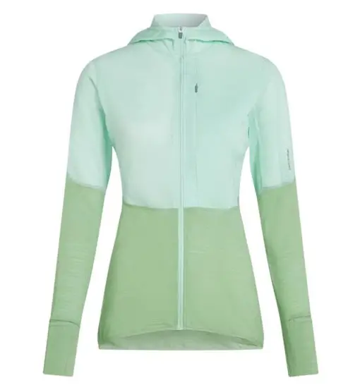 Merino 200 RealFleece™ Descender - felpa in pile con cappuccio - donna Green