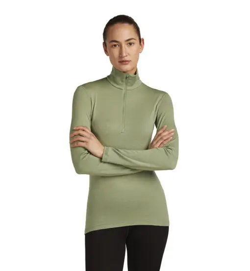 Merino 260 Tech Half Zip - maglietta tecnica a maniche lunghe - donna Green