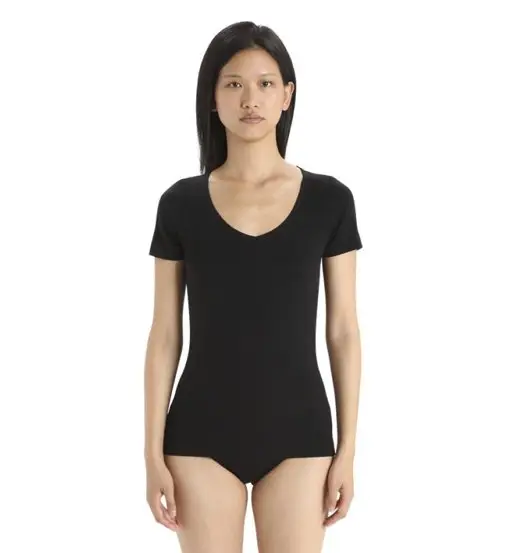 Merino Siren Sweetheart - maglietta tecnica - donna Black