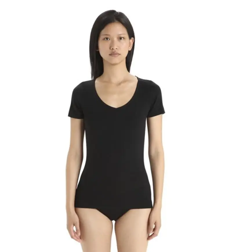 Merino Siren Sweetheart - maglietta tecnica - donna Black