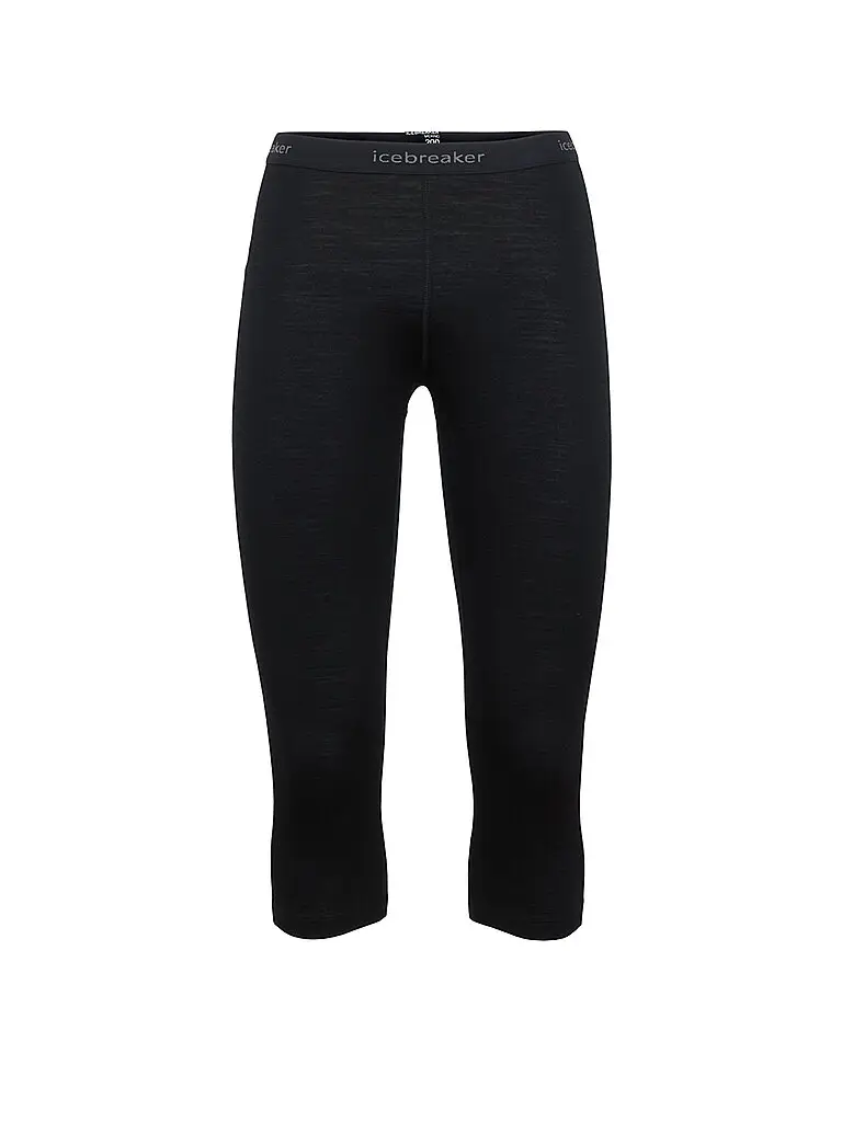 Pantaloni funzionali 3/4 da donna Merino 200 Oasis nero | XS