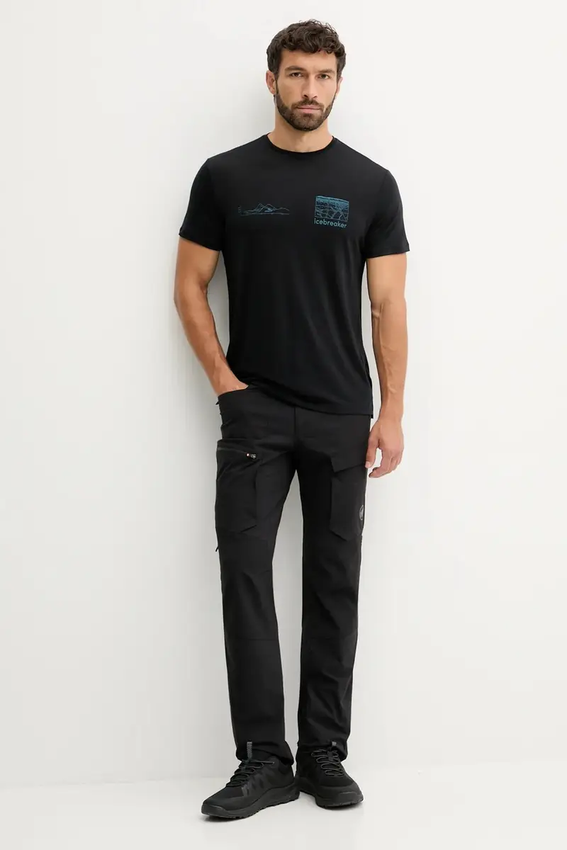 Icebreaker T-shirt Uomo Nero 3644906 miniatura 2