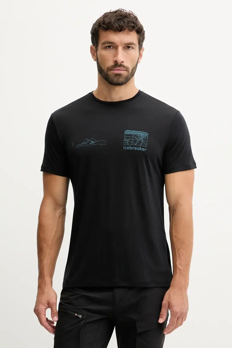 Icebreaker T-shirt Uomo Nero 3644906 miniatura 3