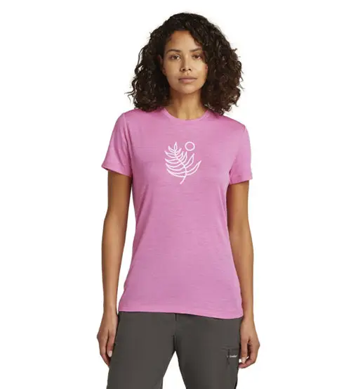 W Merino 150 Tech Lite Fresh Fern - T-shirt - donna Pink