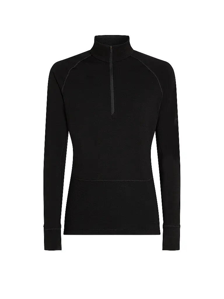 Zipshirt intimo da uomo 200 Merino ZoneKnit nero | S