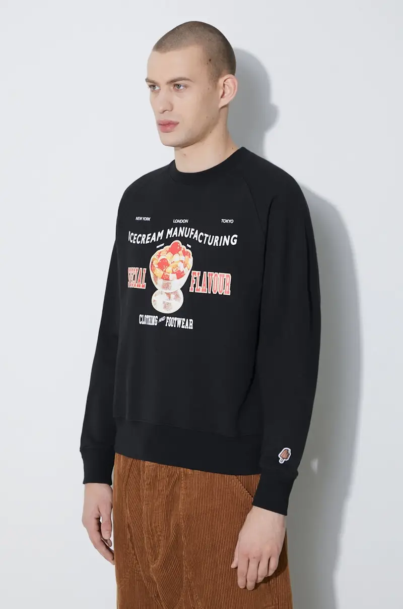 Billionaire Boys Club felpa in cotone Special Flavour Crewneck uomo colore nero IC24122