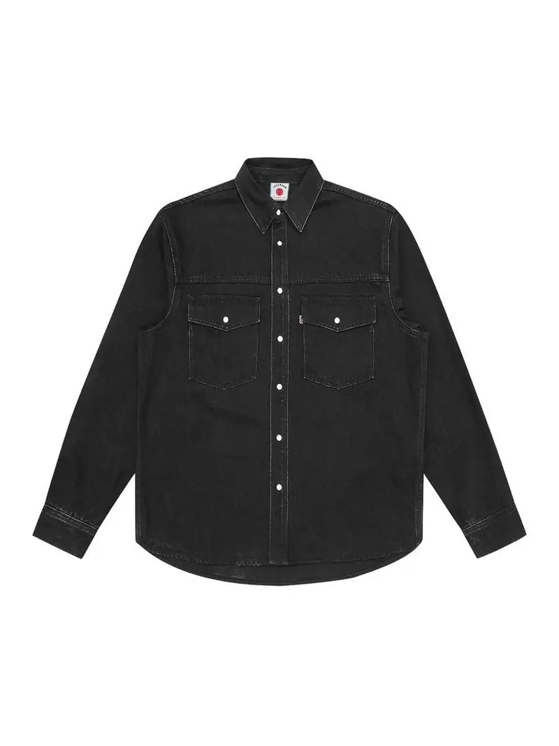 Camicia da corsa per cani in denim Nero