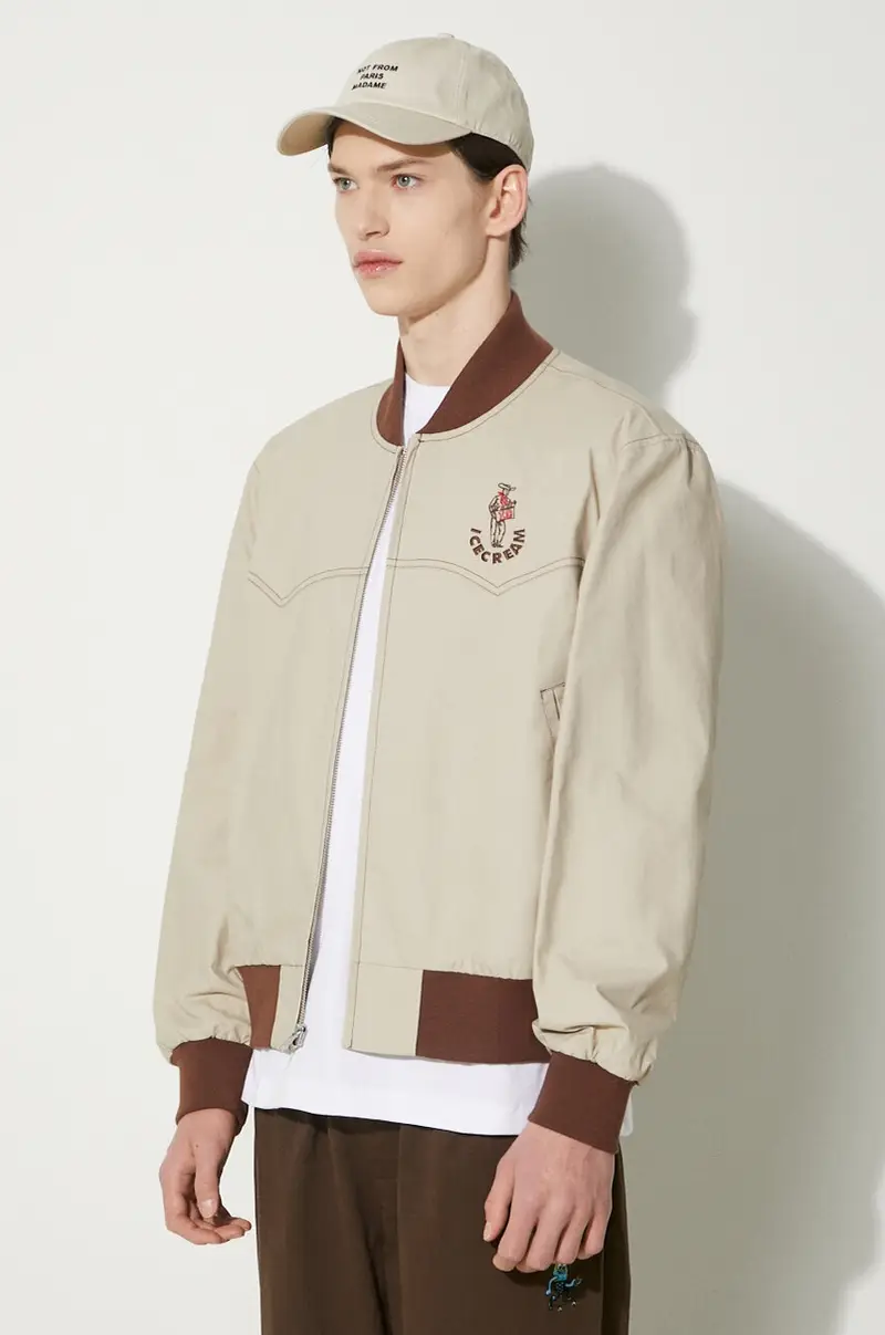 giacca bomber Western Bomber uomo colore beige IC24202