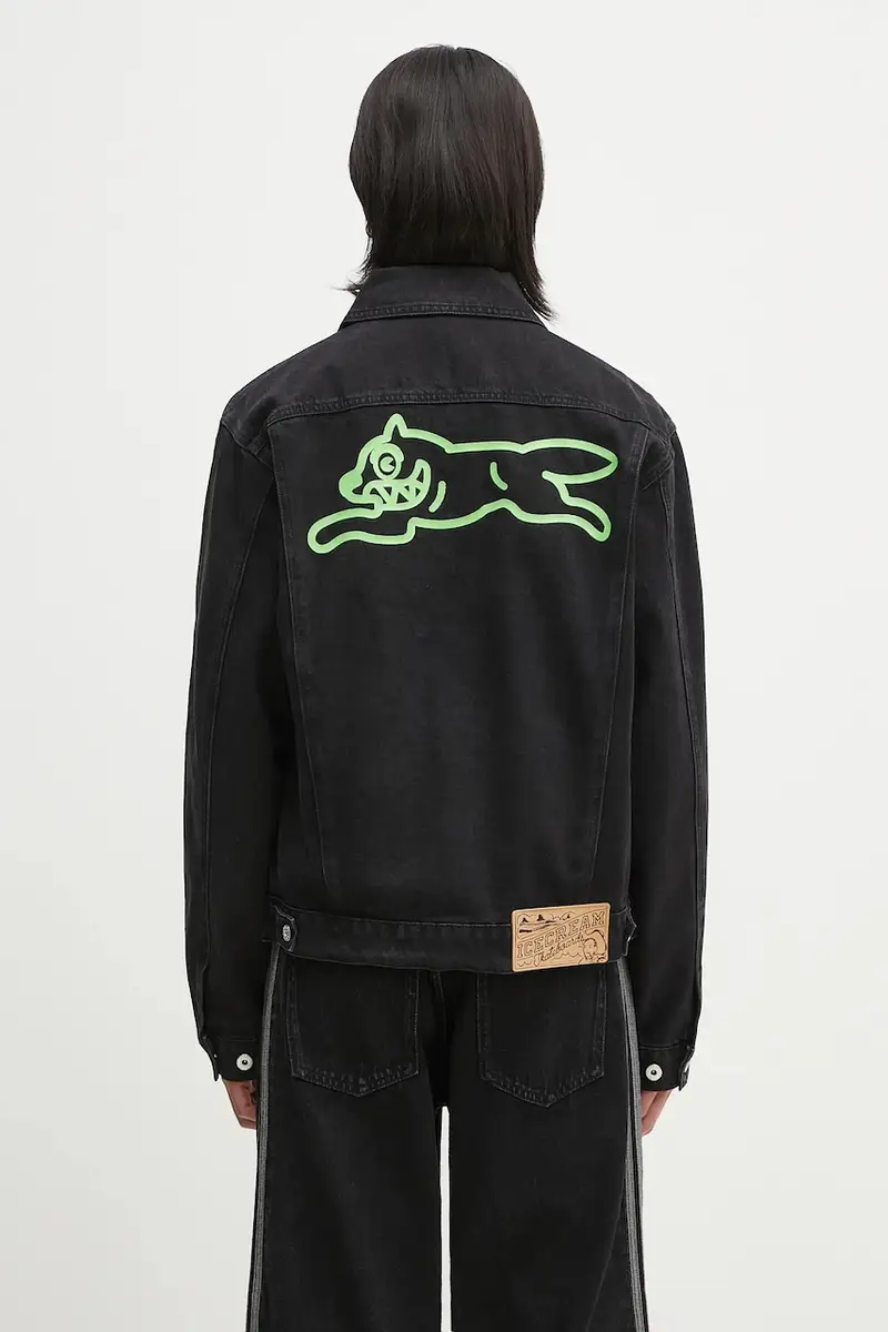 giacca di jeans Running Dog Denim Trucker Jacket colore nero ICD25101