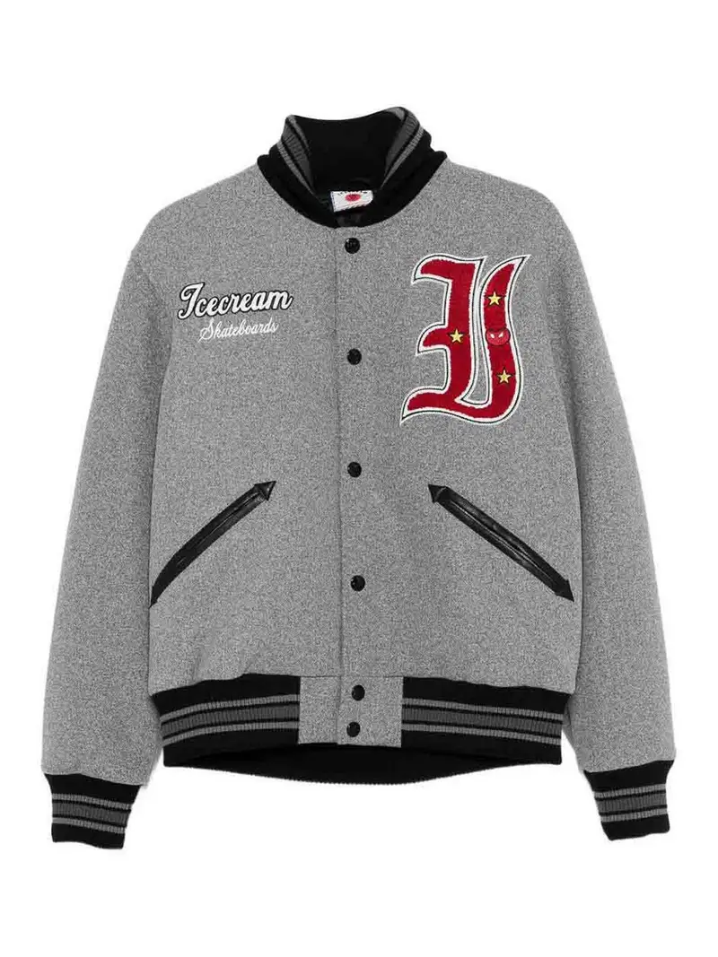 Giubbotto bomber in cotone Grigio