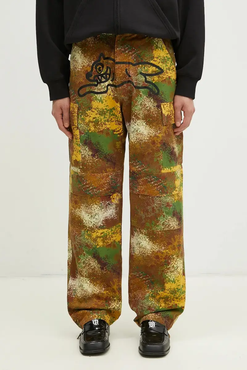 pantaloni in cotone Running Dog Cargo Pant colore verde IC24430