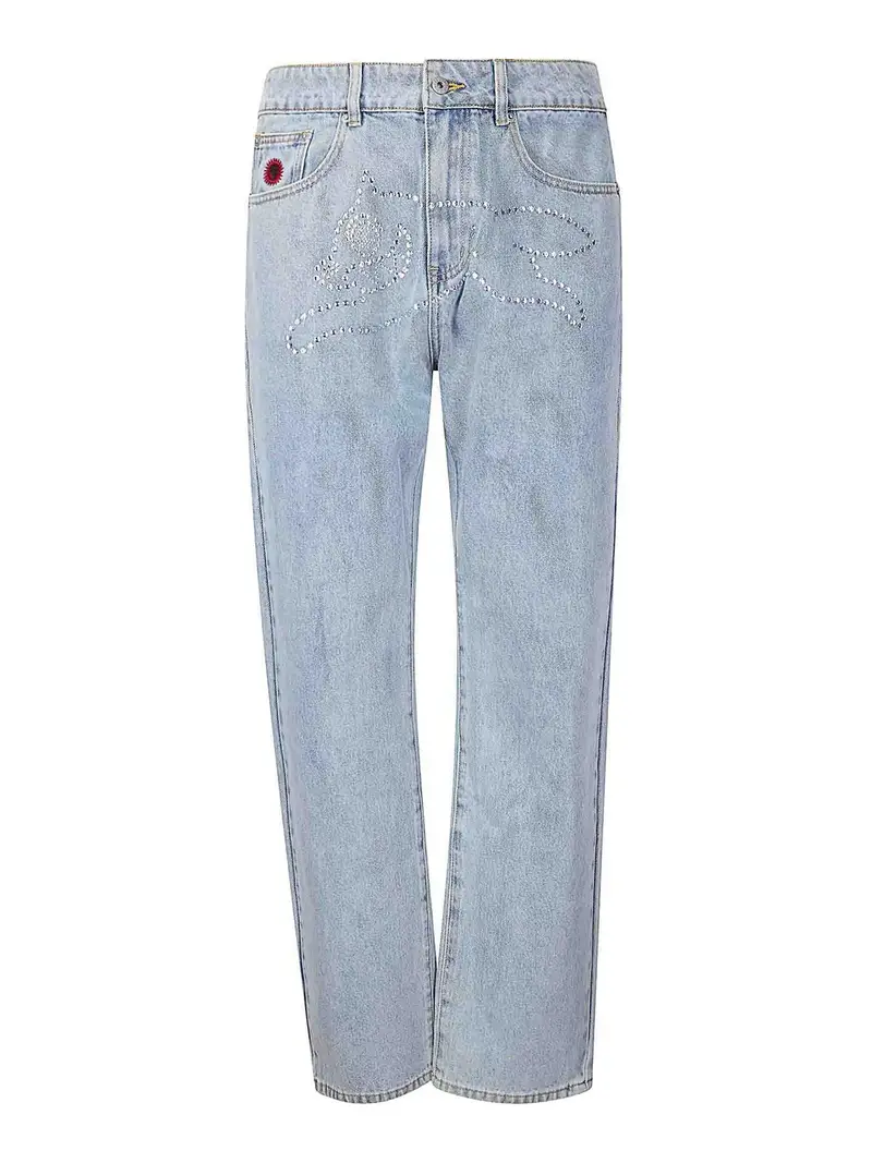 Pantaloni in denim Lavaggio chiaro