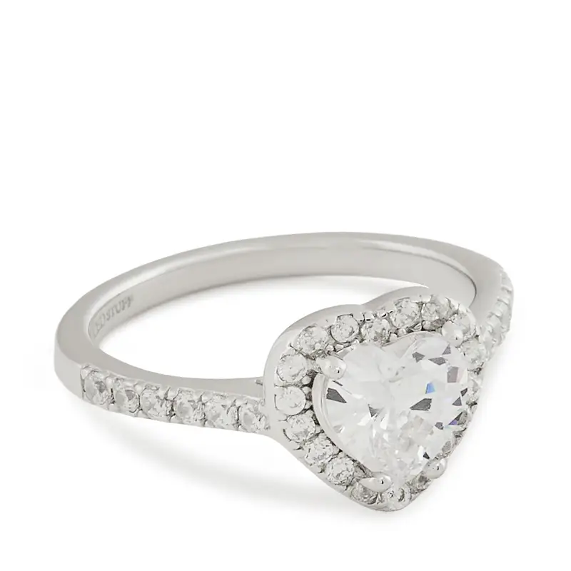 Anello ICED STUFF Heart Gem Oro bianco