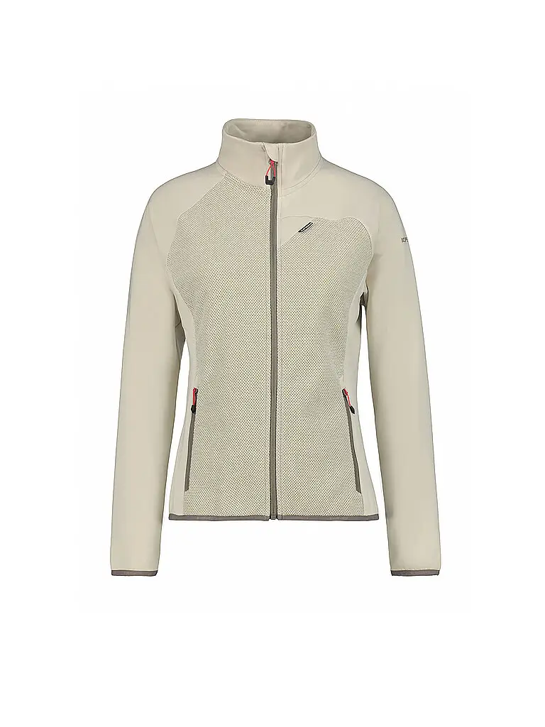 Giacca in pile da donna Ballwin con cappuccio bianco | S