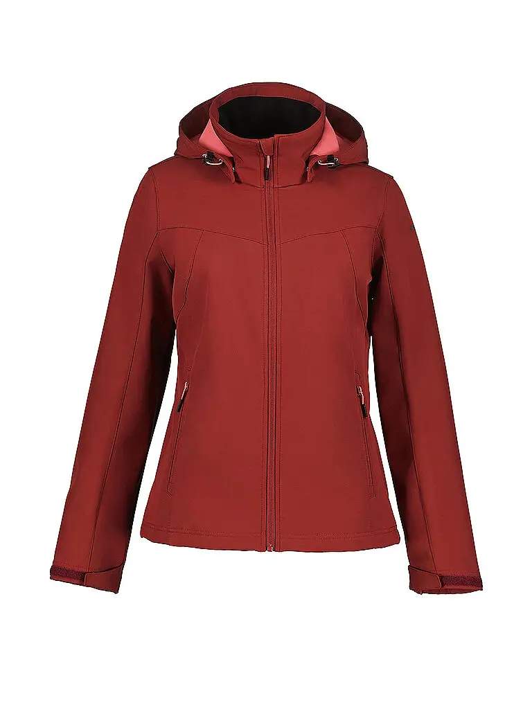 Softshelljacke da donna Brenham Uni Hoodie rosso scuro | 44