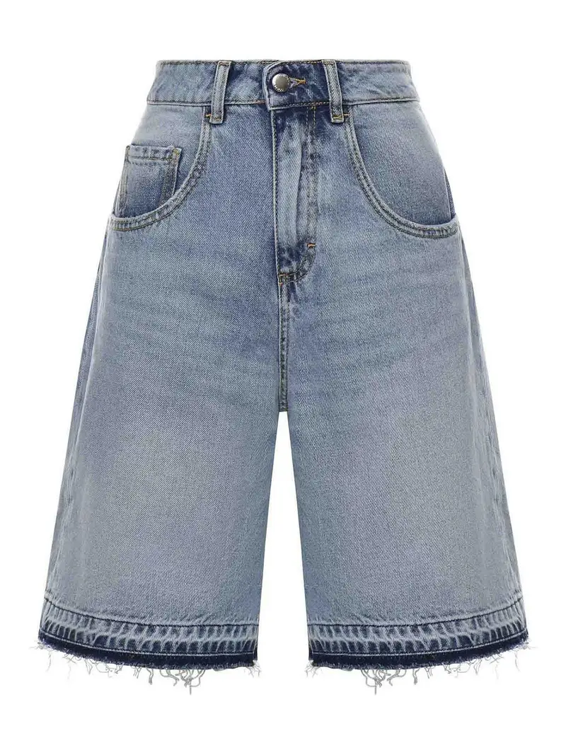 Bermuda in denim Blu