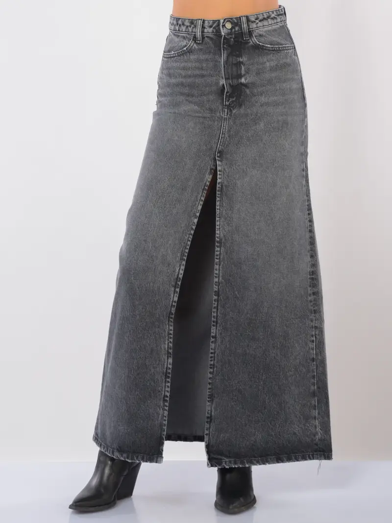 gonna da donna Icon Denim in jeans used Grigio