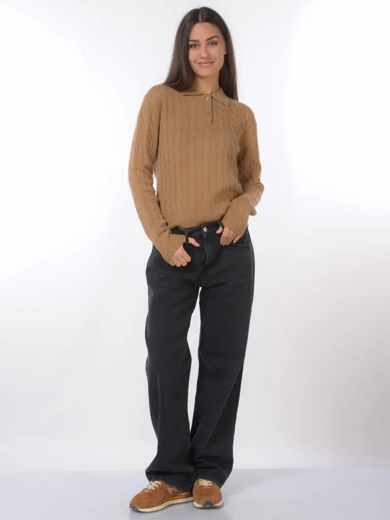 jeans da donna Icon Denim ampio stone washed NERO miniatura 2