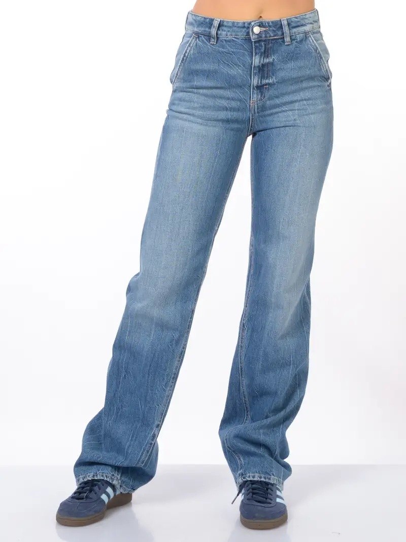 jeans da donna Icon Denim Annie con tasche oblique Blu