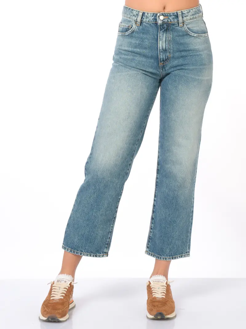 jeans da donna Icon Denim cinque tasche used Blu