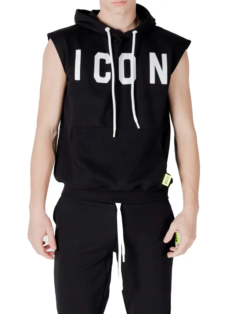 felpa cappuccio icon da uomo - nero