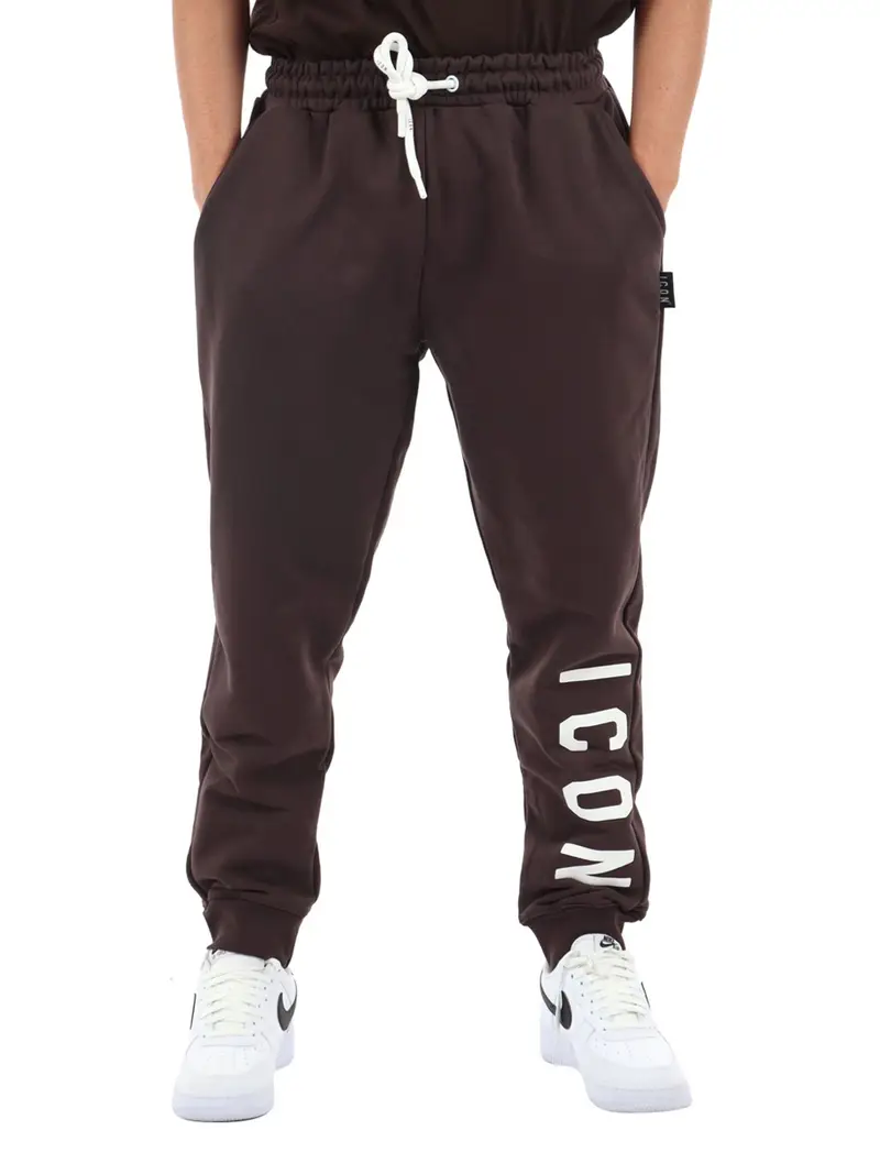 pantalone tuta icon da uomo - marrone