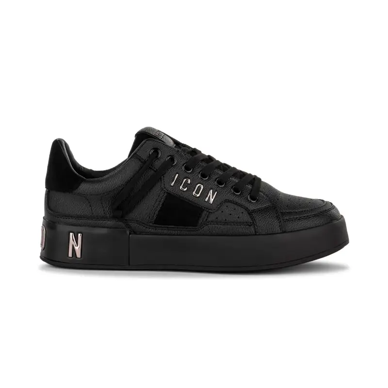 Sneakers nere da uomo con logo laterale e suola platform