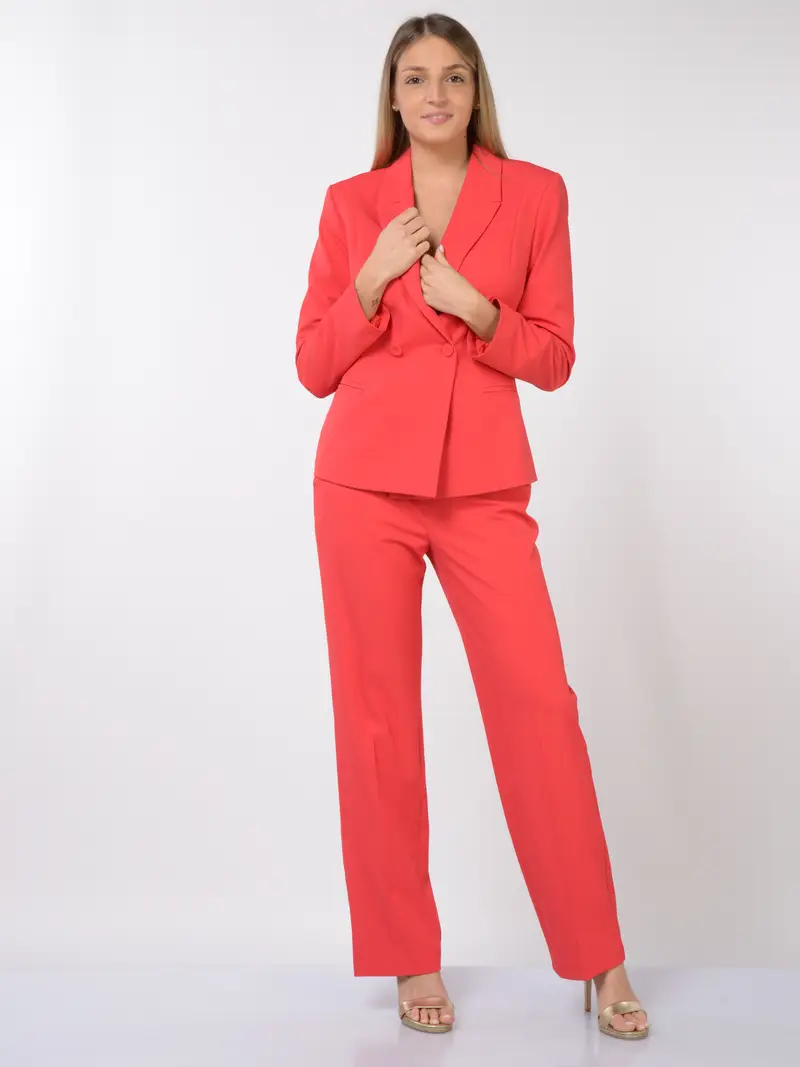 giacca da donna Icona By Kaos Slim Fit a doppiopetto Rosso miniatura 2