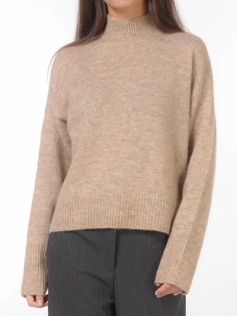 maglia da donna Icona By Kaos lupetto boxy BEIGE miniatura 2